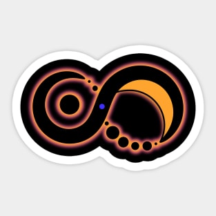 Solaris Moebius Orange / Violett (Logo klein) Sticker